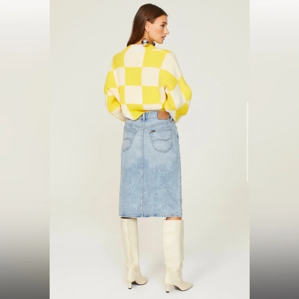 LEE Mid Rise Denim Skirt, RTR - Picture 4 of 11